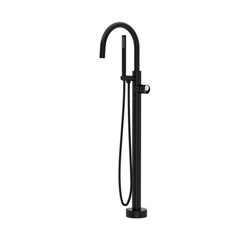 ROHL Eclissi Single Hole Floor Mount Tub Filler Trim With C-Spout TEC06HF1IWMBC